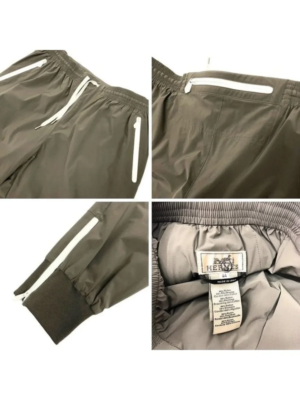 Hermes Nylon Jogger Pants Gray Jew Vintage 44